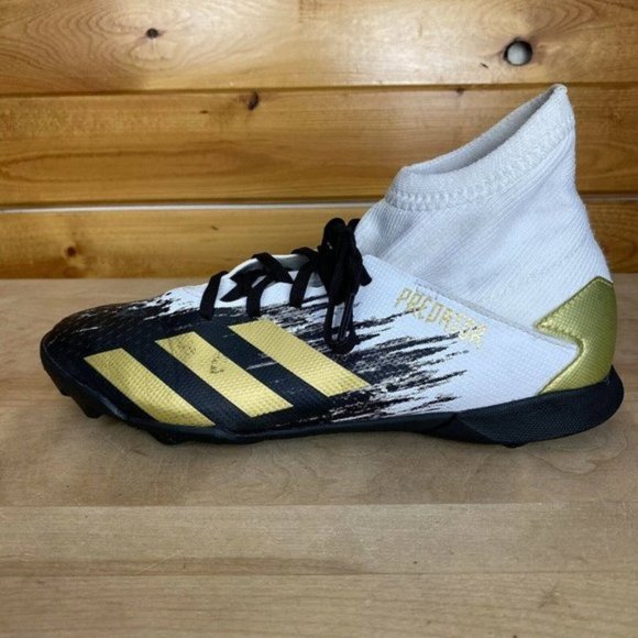 Adidas Predator Men's 4.5 Soccer Cleats Black White Gold FW9220 - Picture 6 of 12